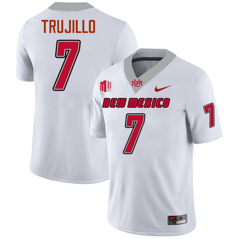 Nic Trujillo UNM Lobos Jersey,New Mexico Lobos Football Jersey,Uniforms-White